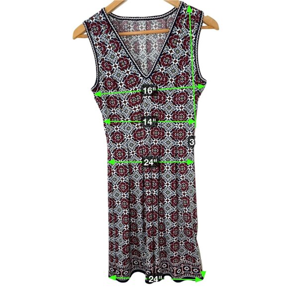 Max Studio Rose‎ and Black |Work to Casual Sleeveless V-Neck Dress - Size S - Picture 4 of 4